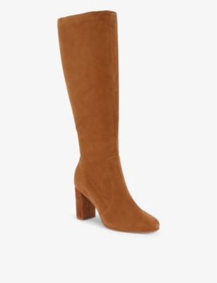 Shop Carvela Pose Leather Knee-high Boots In Tan
