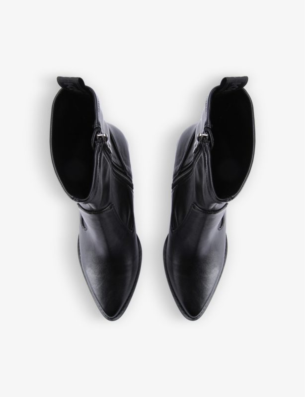 Sabrina pointed-toe faux-leather ankle boots
