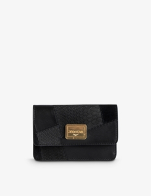 Zadig & Voltaire Le Cecilia Calf-leather Wallet In Noir