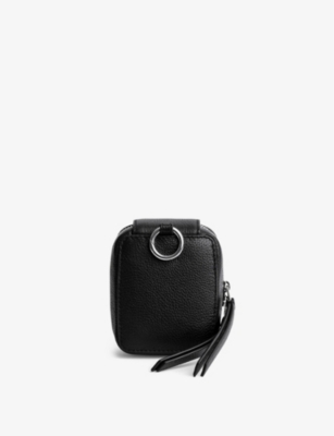 Shop Zadig & Voltaire Zadig&voltaire Womens Noir Swing Your Wings Grained-leather Pouch