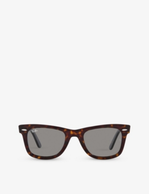 Ray Ban Ray-ban Womens Brown Rb2140 Wayfarer Tortoiseshell-effect Square-frame Acetate Sunglasses