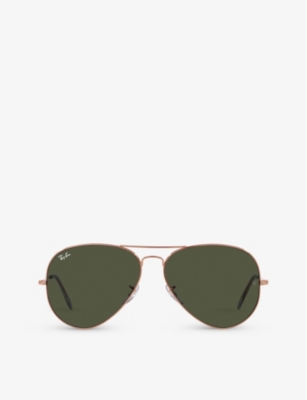 Ray Ban Ray-ban Womens Gold Rb3025 Aviator-frame Metal Sunglasses