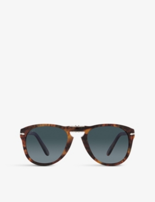 Persol Mens Brown Po0714sm Steve Mcqueen Pilot-shape Crystal-glass And Acetate Sunglasses