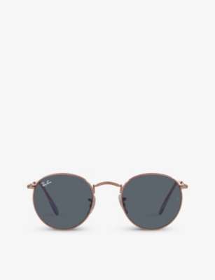 Ray Ban Ray-ban Womens Gold Rb3447 Round-frame Metal Sunglasses