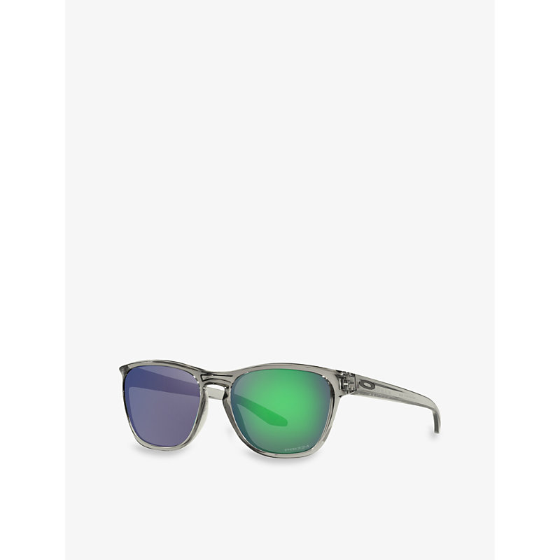 Shop Oakley Men's Grey Oo9479 Manorburn Rectangle-frame Sunglasses