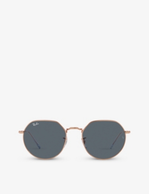 RAY-BAN: RB3565 Jack hexagonal-frame metal sunglasses