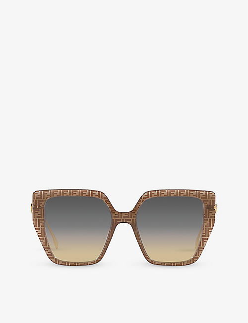 FENDI: FE40012U irregular-frame acetate sunglasses