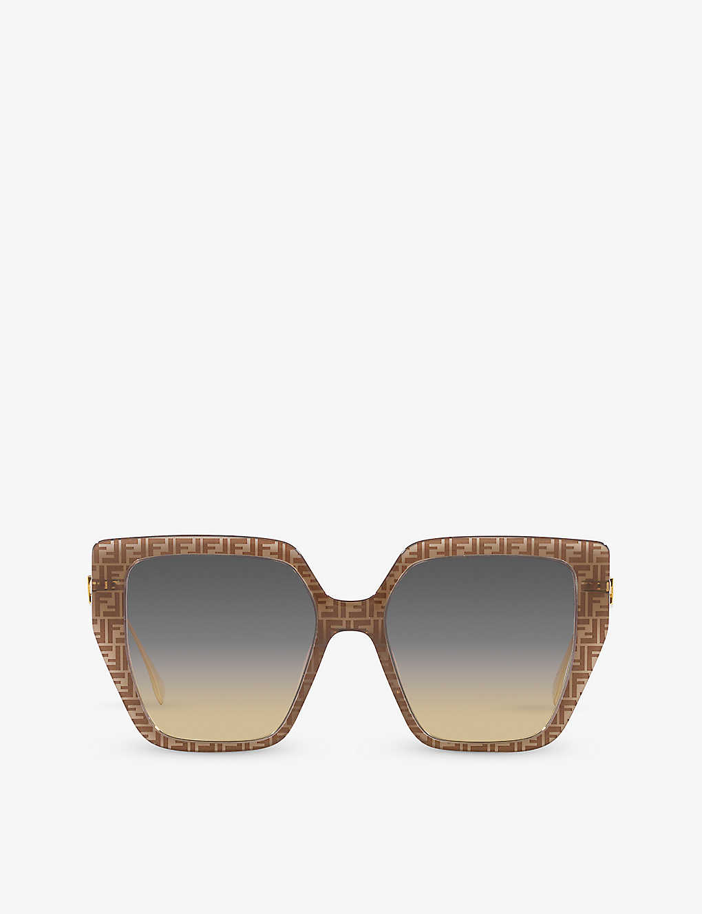 Fendi Womens Black Fe40012u Irregular-frame Acetate Sunglasses
