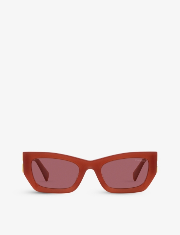 MU 09WS brand-embellished rectangular-frame acetate sunglasses