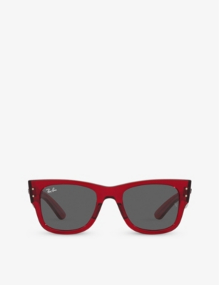Ray Ban Ray-ban Womens Red Rb0840s Mega Wayfarer Square-frame Acetate Sunglasses