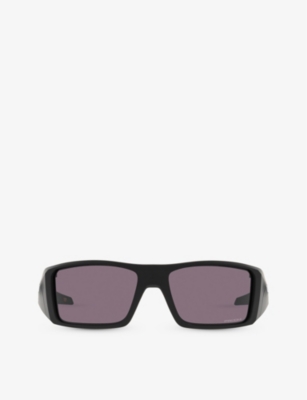 Oakley Womens Black Oo9231 Heliostat Rectangle-frame Acetate Sunglasses