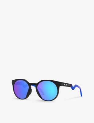 Oakley Womens Black Oo9242 Round-shape Acetate Sunglasses In Black