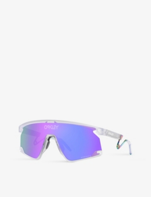 OAKLEY: OO9237 BXTR rectangle-frame branded-lens metal sunglasses
