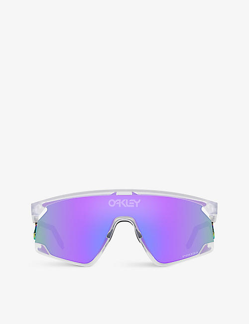 OAKLEY: OO9237 BXTR rectangle-frame branded-lens metal sunglasses