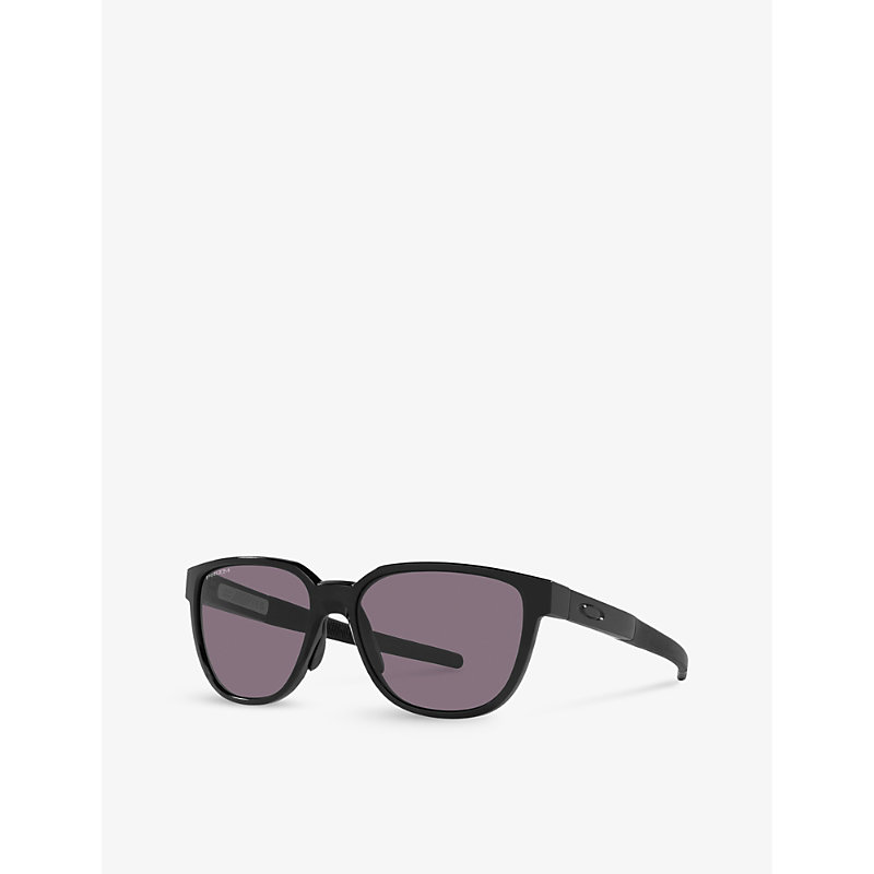 Shop Oakley Women's Black Oo9250 Actutator Rectangle-frame Acetate Sunglasses