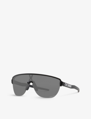 Oakley Womens Black Oo9248 Corridor Rectangle-frame Acetate Sunglasses In Black