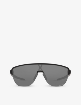 Oakley Womens Black Oo9248 Corridor Rectangle-frame Acetate Sunglasses