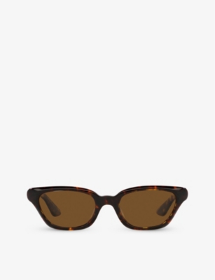 OLIVER PEOPLES: OV5512SU Feminino rectangle-frame tortoiseshell-pattern acetate sunglasses