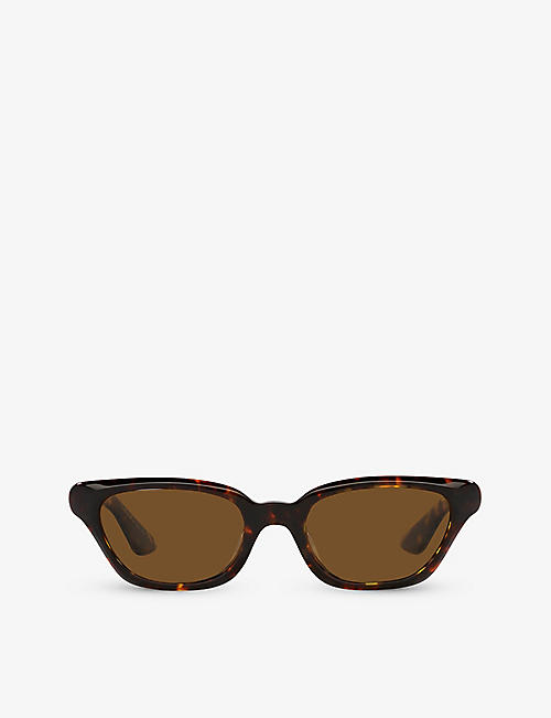 OLIVER PEOPLES: OV5512SU Feminino rectangle-frame tortoiseshell-pattern acetate sunglasses