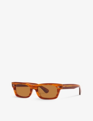 OLIVER PEOPLES: OV5510SU Davri rectangle-frame tortoiseshell acetate sunglasses
