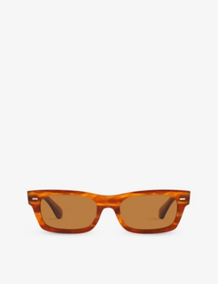 OLIVER PEOPLES: OV5510SU Davri rectangle-frame tortoiseshell acetate sunglasses