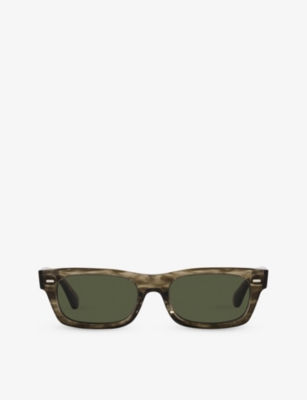 OLIVER PEOPLES: 0OV5510SU Solar rectangle-frame tortoiseshell acetate sunglasses