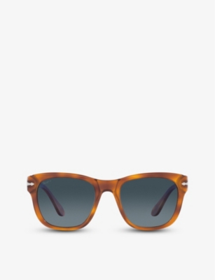 PERSOL: PO3313S tortoiseshell-print square-frame acetate sunglasses