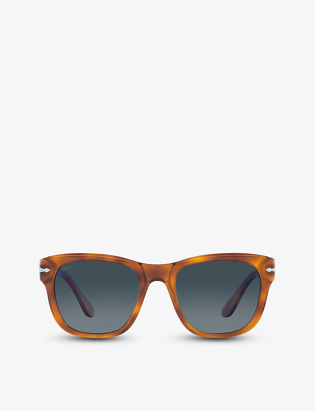 Persol Mens Brown Po3313s Tortoiseshell-print Square-frame Acetate Sunglasses