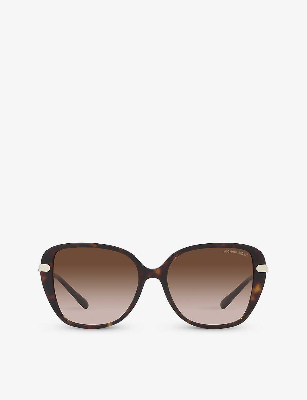 Michael Kors Womens Brown Mk2185bu Flatiron Square-frame Tortoiseshell Acetate Sunglasses