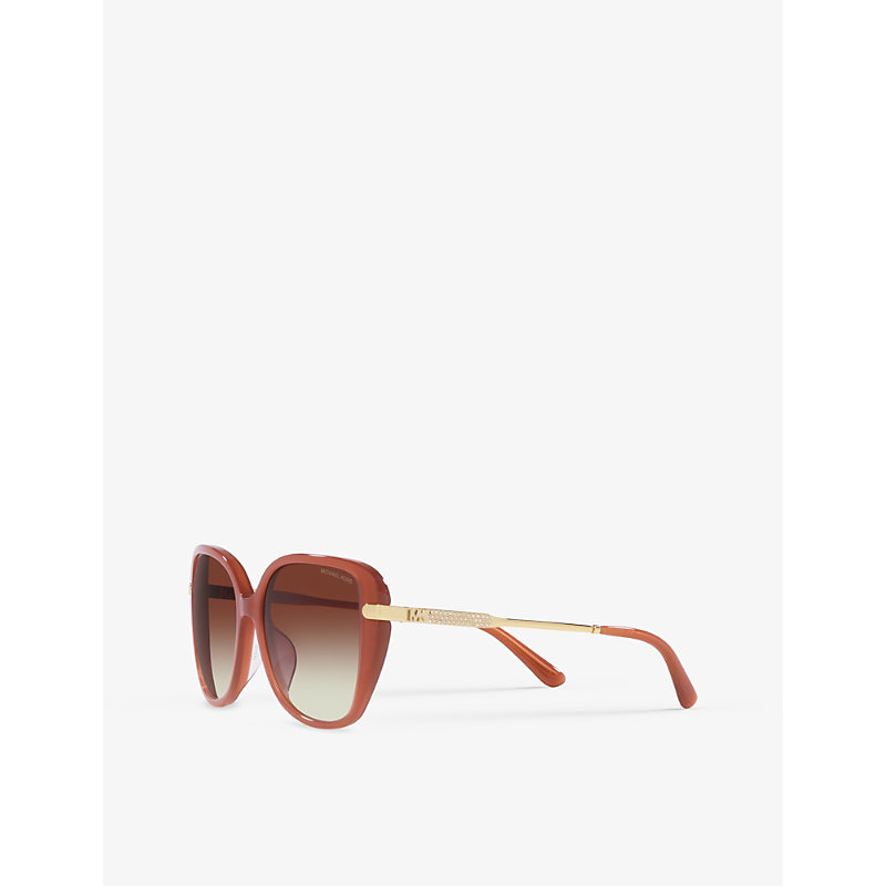 Shop Michael Kors Women's White Mk2185bu Flatiron Square-frame Acetate Sunglasses