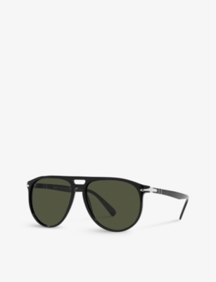 Shop Persol Women's Black Po3311s Pilot-frame Acetate Sunglasses
