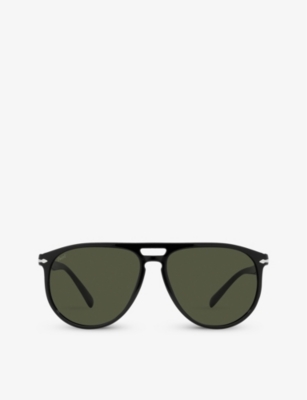 PERSOL: PO3311S pilot-frame acetate sunglasses