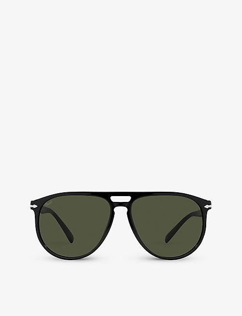 PERSOL: PO3311S pilot-frame acetate sunglasses