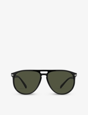 Persol Womens Black Po3311s Pilot-frame Acetate Sunglasses