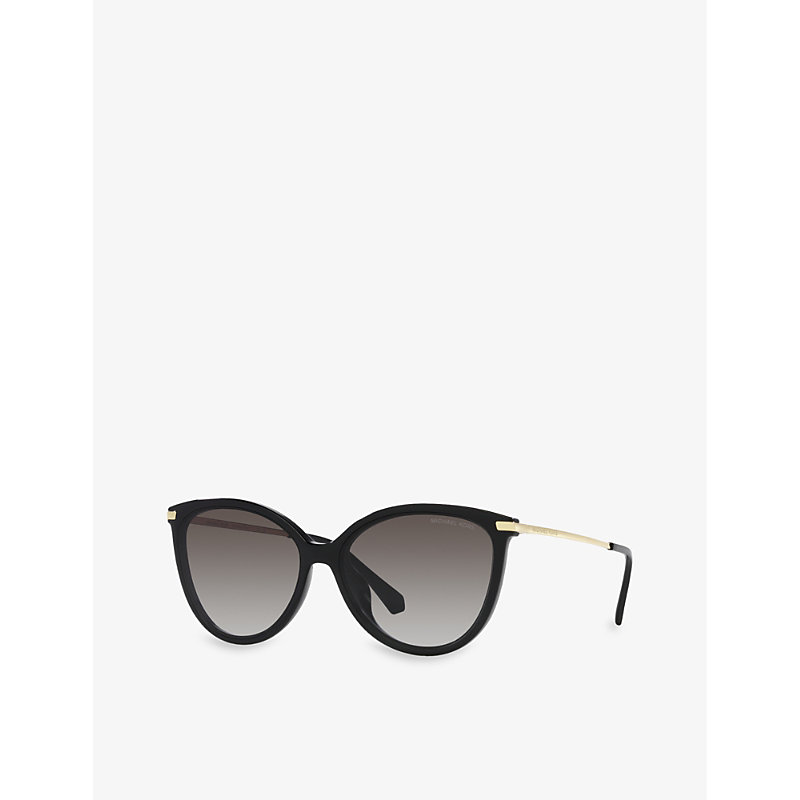 Shop Michael Kors Women's Black Mk2184u Dupont Cat-eye Plastic Sunglasses
