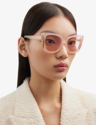BURBERRY: BE4393 Meryl cat-eye acetate sunglasses