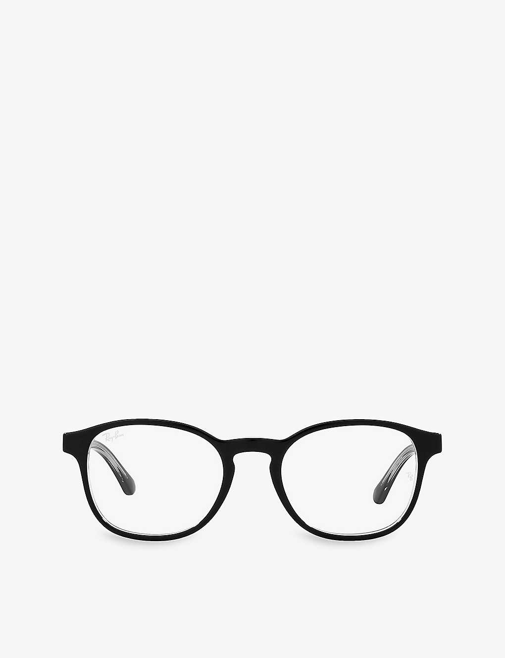 Ray Ban Ray-ban Womens Black Rb5417 Phantos-frame Acetate On Transparent Glasses