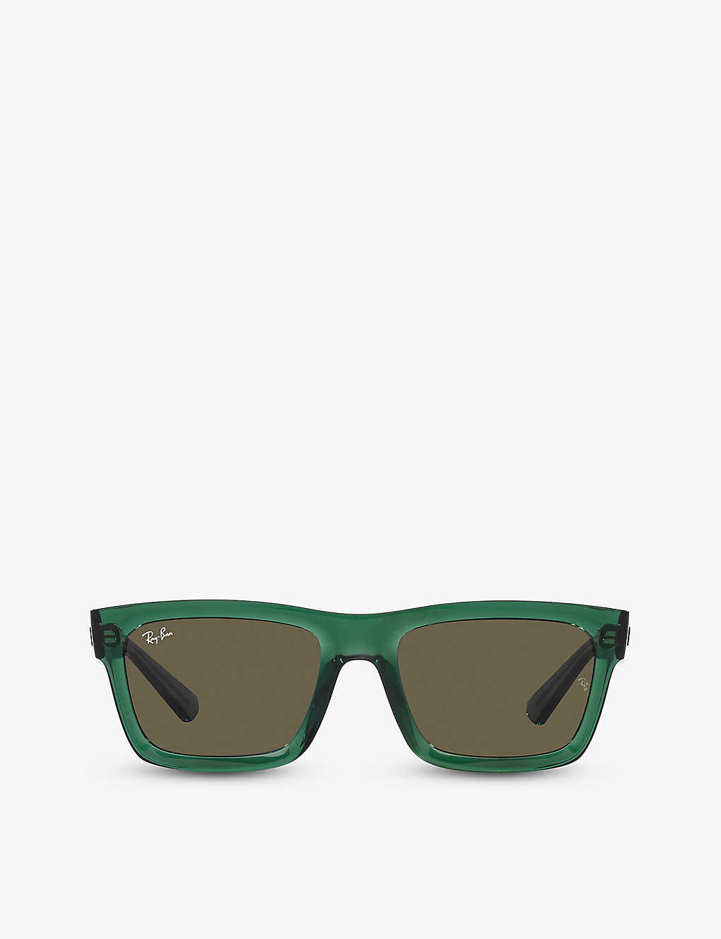 Shop Ray Ban Ray-ban Women's Green Rb4396 Warren Transparent-acetate Sunglasses