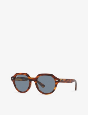 Shop Ray Ban Ray-ban Women's Brown Rb4399 Gina Tortoiseshell-acetate Sunglasses