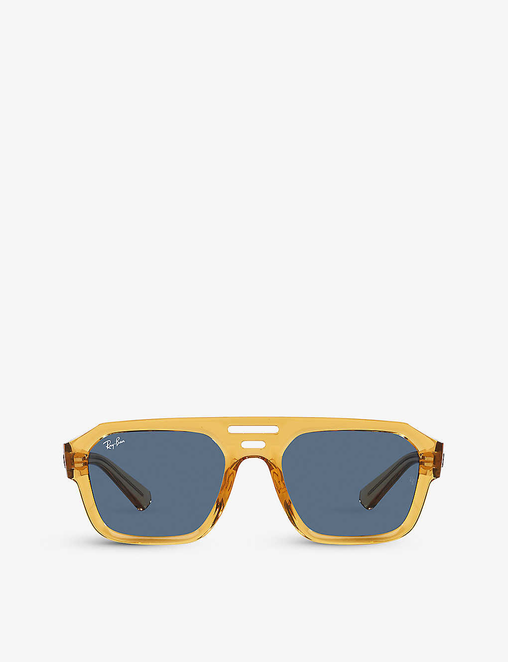 Ray Ban Ray-ban Womens Yellow Rb4397 Corrigan Rectangle-frame Acetate Sunglasses
