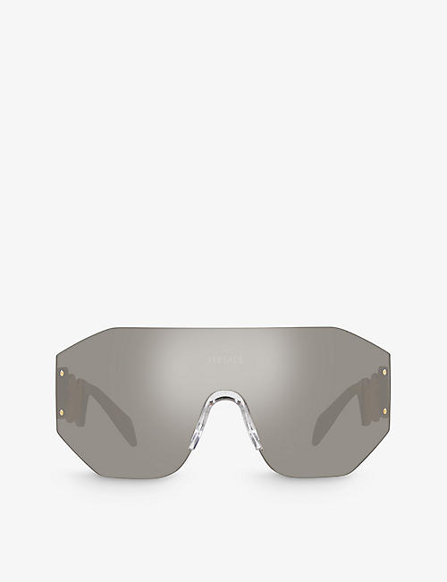 VERSACE: VE2258 irregular-frame branded-arm acetate sunglasses