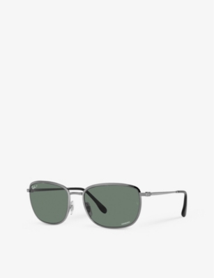 RAY-BAN: RB3705 Chromance square-frame metal sunglasses