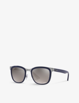 RAY-BAN: RB3709 Clyde square-frame branded-lens acetate sunglasses