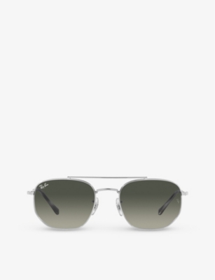 Ray Ban Sunglasses Unisex Rb3707 - Silver Frame Grey Lenses 54-20 In Silver