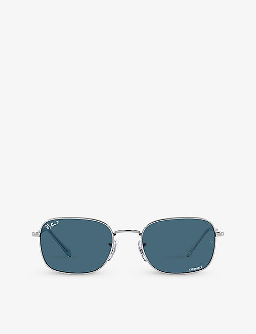 RAY-BAN: RB3706 pillow-frame metal sunglasses
