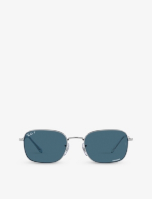 Shop Ray Ban Ray-ban Women's Silver Rb3706 Pillow-frame Metal Sunglasses