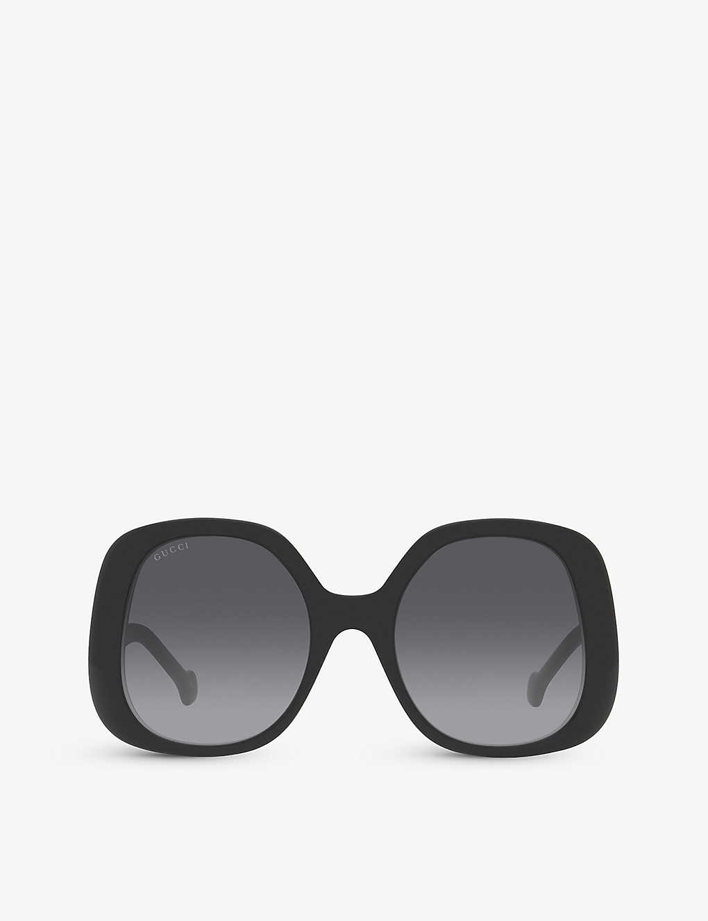 Gucci Womens Black Gg1235s Square-frame Acetate Sunglasses