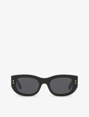 GUCCI: GC001936 GG1215S rectangle-frame acetate sunglasses