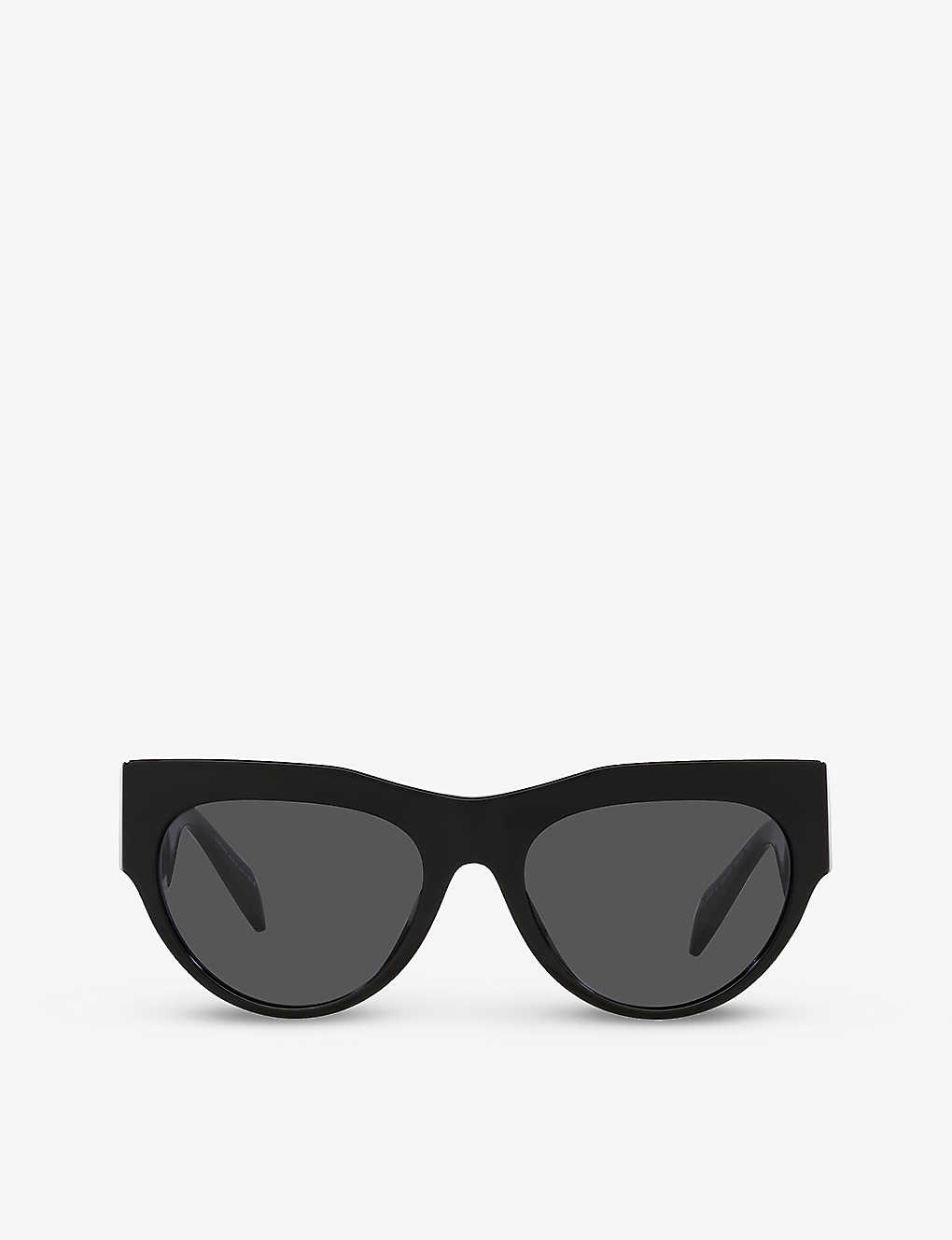 Versace Womens Black Ve4440u Branded-arm Cat-eye Acetate Sunglasses