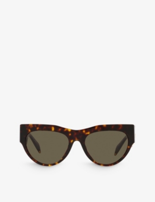 Versace Women's Brown Ve4440u Medusa '95-hardware Tortoiseshell Transparent-acetate Sunglasses